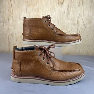TOMS Men's Size 12 Brown Chukka Boots Waterproof Lace Up Casual Shoes Used